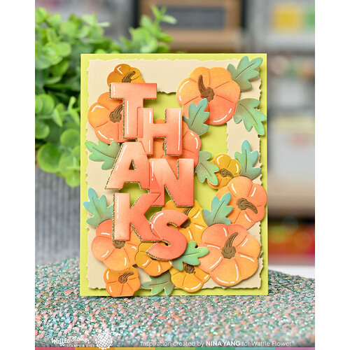 Waffle Flower Crafts - Craft Dies - Pumpkin Time