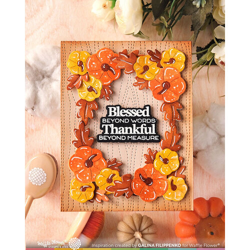 Waffle Flower Crafts - Craft Dies - Pumpkin Time