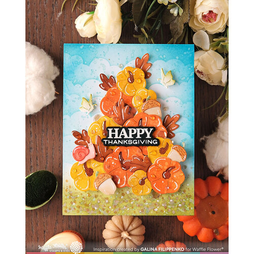 Waffle Flower Crafts - Craft Dies - Pumpkin Time