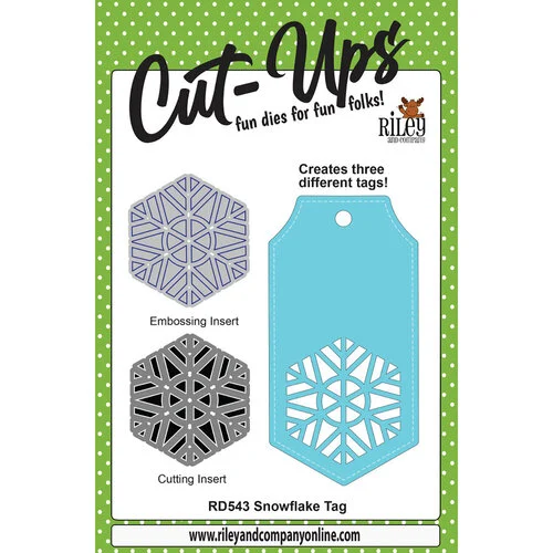 Riley and Company - Cut-Ups Collection - Dies - Christmas Tag - Snowflake