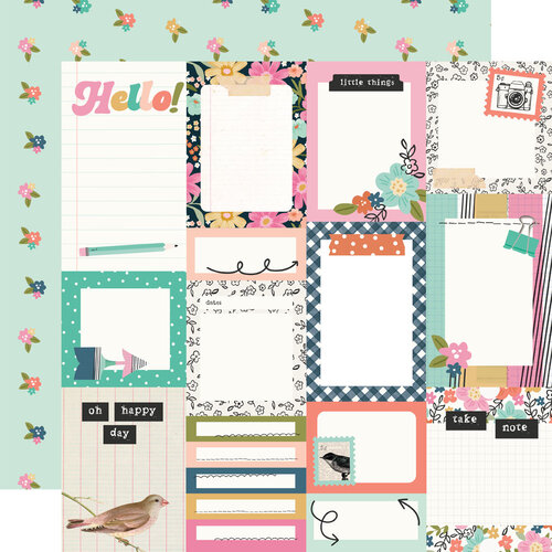 Simple Stories - Take Note Collection - 12 x 12 Double Sided Paper - Journal Elements 1 Simple Stories - Take Note Collection - 12 x 12 Double Sided Paper - Journal Elements