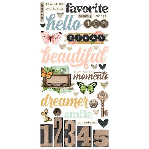 Simple Stories - Simple Vintage Junk Drawer Collection - Foam Stickers 3 Simple Stories - Simple Vintage Junk Drawer Collection - Foam Stickers