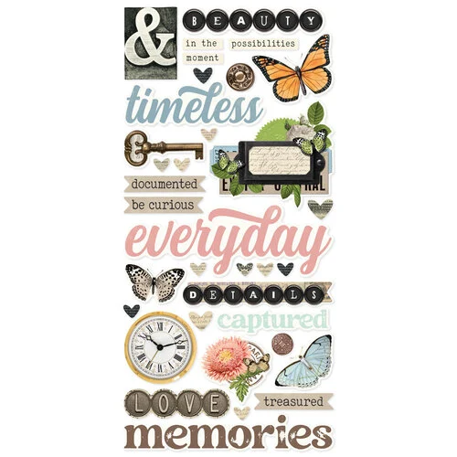Simple Stories - Simple Vintage Junk Drawer Collection - Foam Stickers 4 Simple Stories - Simple Vintage Junk Drawer Collection - Foam Stickers
