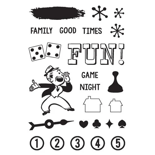 Simple Stories - Game Night Collection - Clear Photopolymer Stamps