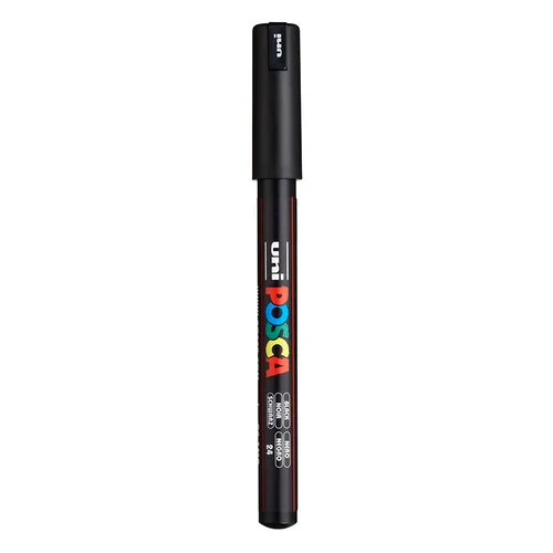 Posca - 1MR Paint Market - Extra Fine Metal Tip - 0.7mm - Black