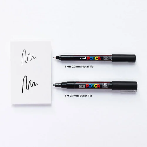 Posca - 1MR Paint Market - Extra Fine Metal Tip - 0.7mm - Black 4 Posca - 1MR Paint Market - Extra Fine Metal Tip - 0.7mm - Black