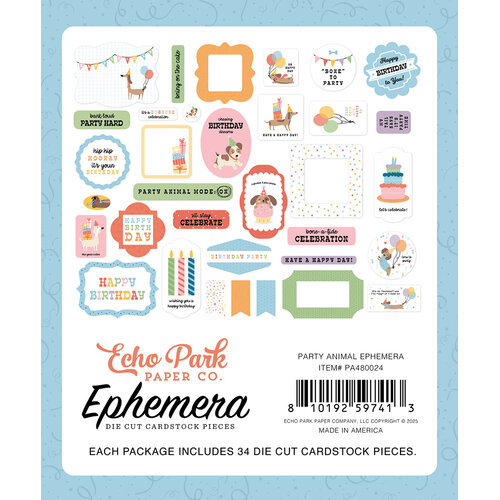 Echo Park - Party Animal Collection - Ephemera 2 Echo Park - Party Animal Collection - Ephemera