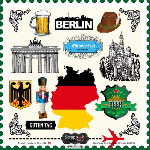 Scrapbook Customs - 12 x 12 Cardstock Stickers - Germany Sightseeing 1 Scrapbook Customs - 12 x 12 Cardstock Stickers - Germany Sightseeing