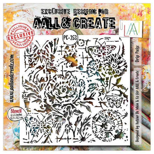 AALL and Create - Petal Cipher Collection - Stencils - Drip Pulse