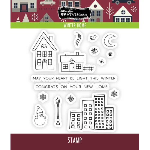 Brutus Monroe - City Sidewalks Collection - Clear Photopolymer Stamps - Winter Home