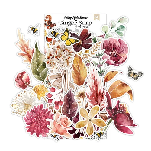 Pretty Little Studio - Ginger Snap Collection - Die-Cuts - Dried Flowers 1 Pretty Little Studio - Ginger Snap Collection - Die-Cuts - Dried Flowers