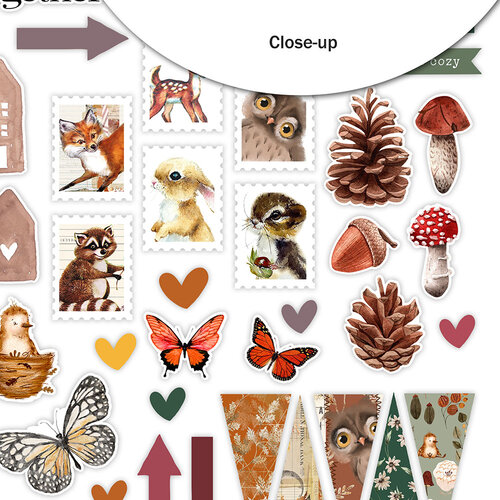 Pretty Little Studio - Ginger Snap Collection - Stickers - Potpourri Mix