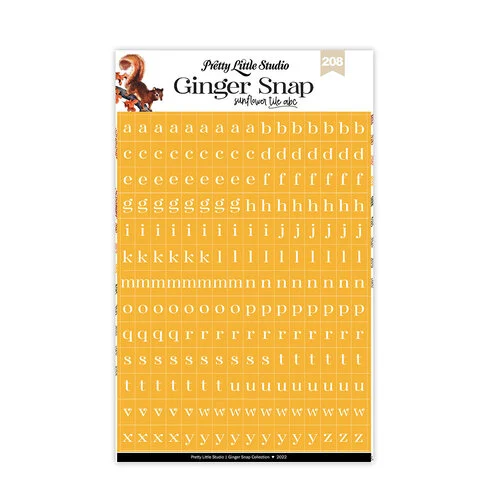 Pretty Little Studio - Ginger Snap Collection - Tile ABC - Sunflower
