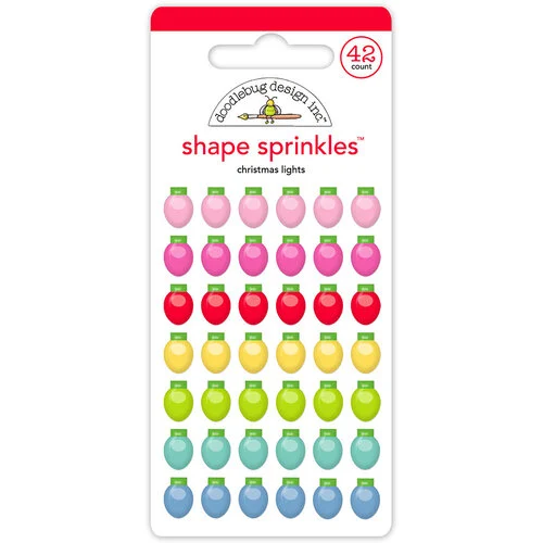 Doodlebug Design - Oh What Fun Collection - Shape Sprinkles - Christmas Lights