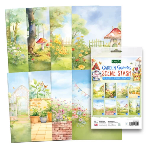 Katy Sue Designs - Paper Pack - Garden Gnomes Scene Stash