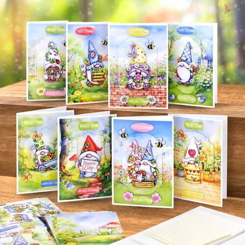 Katy Sue Designs - Card Making Kit - The Garden Gnomes