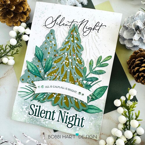 Papertrey Ink - Metal Dies - Serene Evergreens