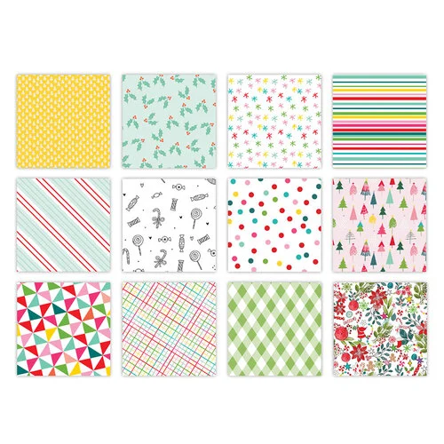 Pretty Little Studio - Candy Cane Collection - Vellum Pack - 12 x 12