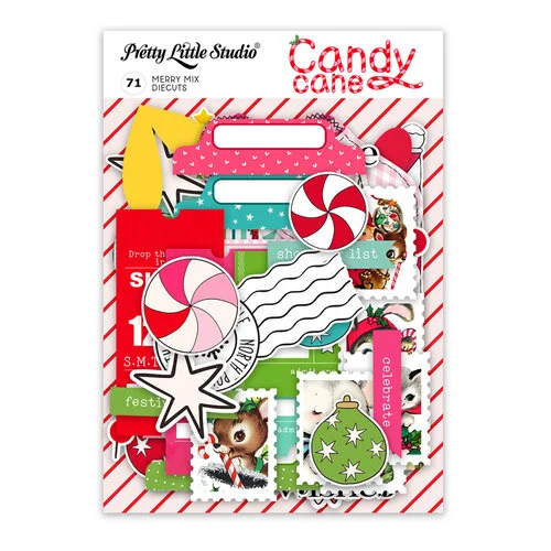 Pretty Little Studio - Candy Cane Collection - Die-Cuts - Merry Mix 3 Pretty Little Studio - Candy Cane Collection - Die-Cuts - Merry Mix