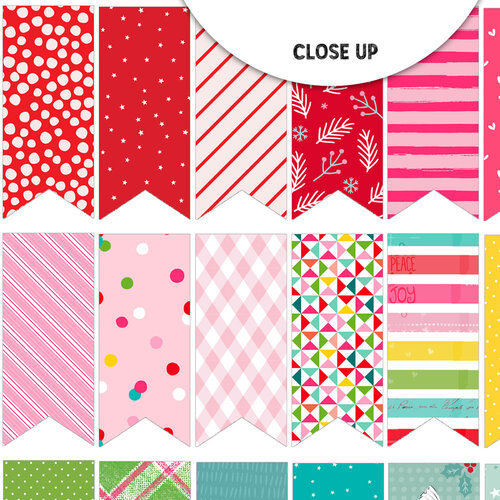 Pretty Little Studio - Candy Cane Collection - Cut-Aparts - Stick Candy Flags