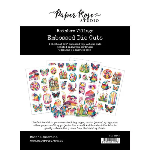 Paper Rose - Rainbow Village Collection - Embossed Die Cuts 1 Paper Rose - Rainbow Village Collection - Embossed Die Cuts
