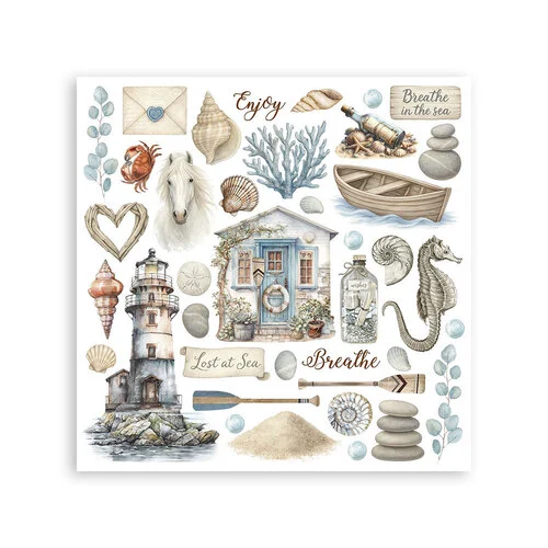 Stamperia - Silent Sea Collection - Rub-On Transfers - Assortment - 6 Subjects 3 Stamperia - Silent Sea Collection - Rub-On Transfers - Assortment - 6 Subjects
