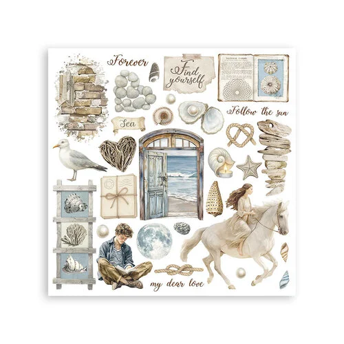 Stamperia - Silent Sea Collection - Rub-On Transfers - Assortment - 6 Subjects 4 Stamperia - Silent Sea Collection - Rub-On Transfers - Assortment - 6 Subjects