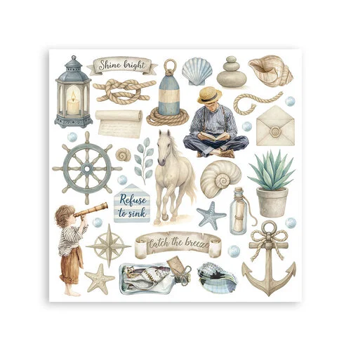 Stamperia - Silent Sea Collection - Rub-On Transfers - Assortment - 6 Subjects 6 Stamperia - Silent Sea Collection - Rub-On Transfers - Assortment - 6 Subjects