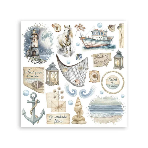 Stamperia - Silent Sea Collection - Rub-On Transfers - Assortment - 6 Subjects 7 Stamperia - Silent Sea Collection - Rub-On Transfers - Assortment - 6 Subjects
