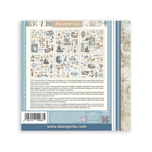 Stamperia - Silent Sea Collection - Rub-On Transfers - Assortment - 6 Subjects 8 Stamperia - Silent Sea Collection - Rub-On Transfers - Assortment - 6 Subjects