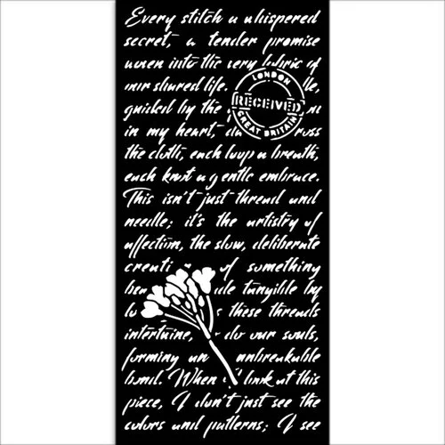 Stamperia - Quiet Days Collection - Stencils - Manuscript 1 Stamperia - Quiet Days Collection - Stencils - Manuscript