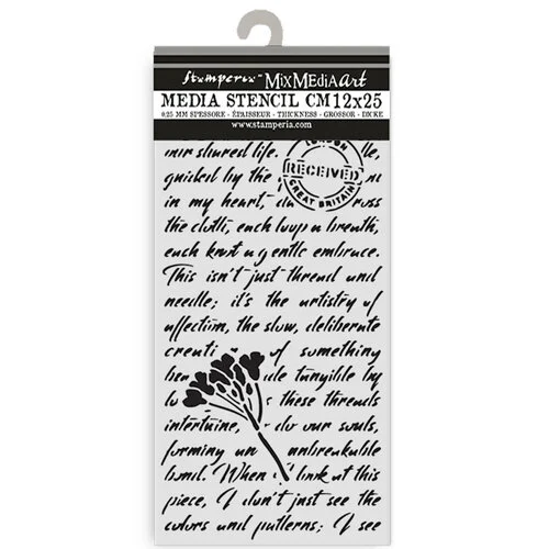 Stamperia - Quiet Days Collection - Stencils - Manuscript 2 Stamperia - Quiet Days Collection - Stencils - Manuscript