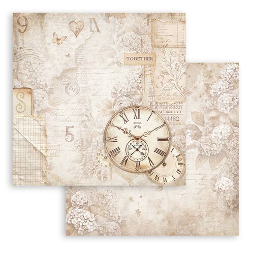 Stamperia - Quiet Days Collection - 12 x 12 Double Sided Paper - Clock 1 Stamperia - Quiet Days Collection - 12 x 12 Double Sided Paper - Clock
