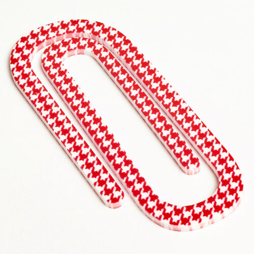 Everett Rd - Valentine Collection - Acrylic Paper Clip - Red Pink 2 Everett Rd - Valentine Collection - Acrylic Paper Clip - Red Pink