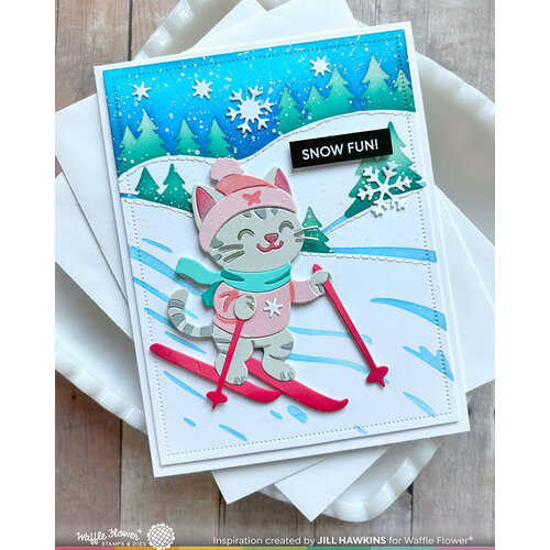 Waffle Flower Crafts - Die-N-Stencil - Cool Cat 5 Waffle Flower Crafts - Die-N-Stencil - Cool Cat