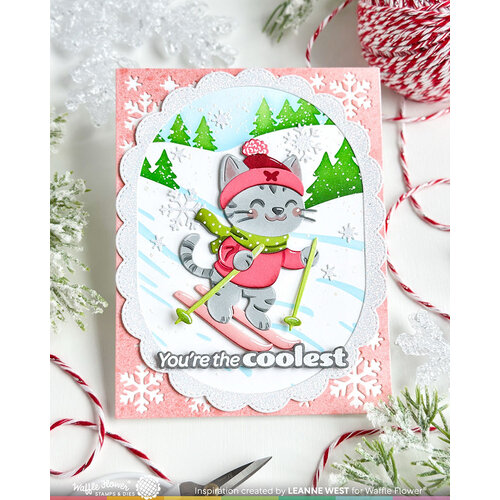 Waffle Flower Crafts - Die-N-Stencil - Cool Cat 6 Waffle Flower Crafts - Die-N-Stencil - Cool Cat