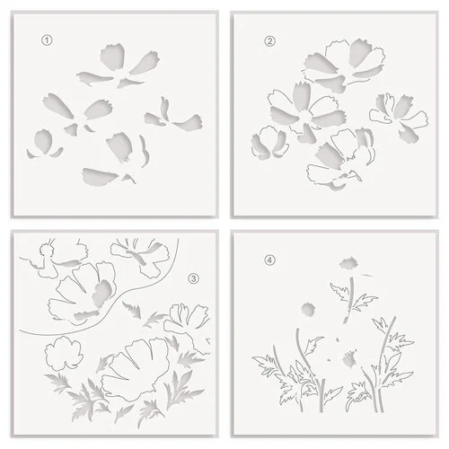 Altenew - Simple Coloring Stencils - Dancing Cosmos