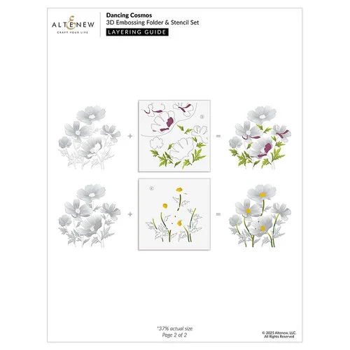 Altenew - Simple Coloring Stencils - Dancing Cosmos