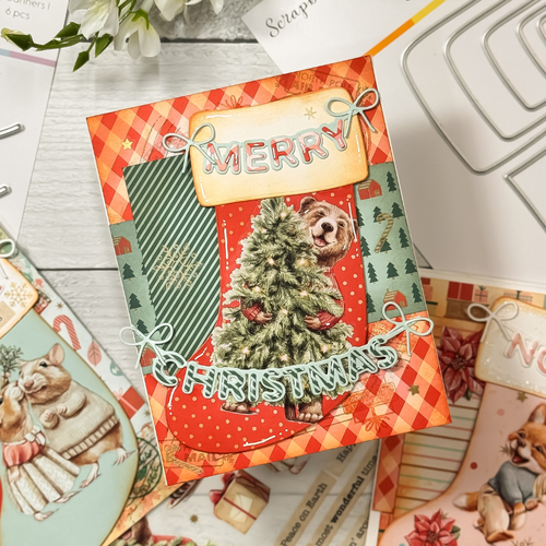 Scrapbook.com - Christmas Stocking Bundle - Dies and Rub-Ons 12 Scrapbook.com - Christmas Stocking Bundle - Dies and Rub-Ons