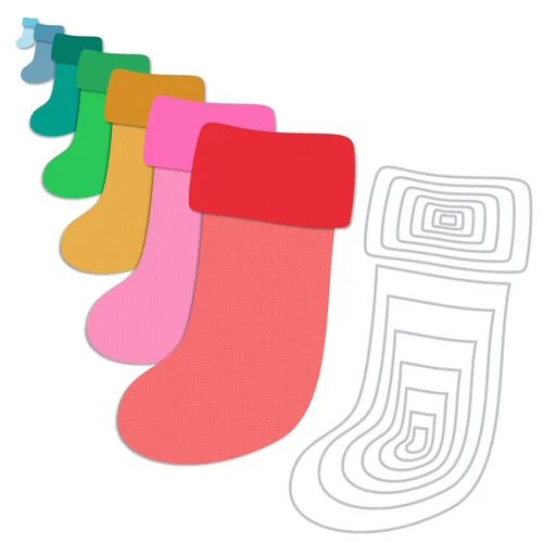 Scrapbook.com - Christmas Stocking Bundle - Dies and Rub-Ons 6 Scrapbook.com - Christmas Stocking Bundle - Dies and Rub-Ons
