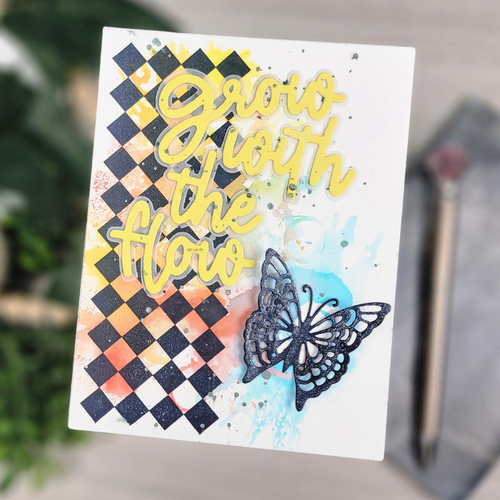 Scrapbook.com - Clear Photopolymer Stamp Set - Background Builders 1 - Bricks, Checkers, Splatter and Script 9 Scrapbook.com - Clear Photopolymer Stamp Set - Background Builders 1 - Bricks, Checkers, Splatter and Script