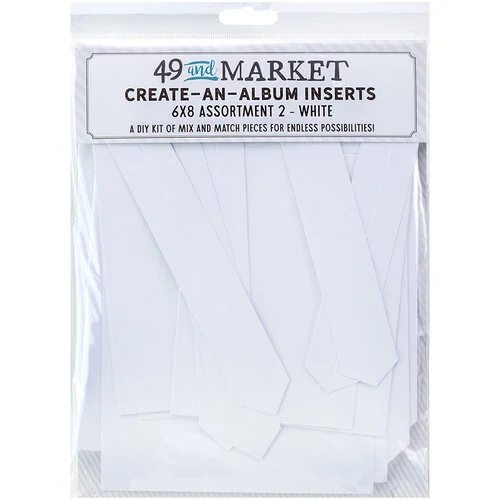 49 and Market - Create-An-Album Collection - Inserts - Assortment 2 - White