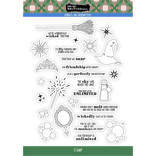 Brutus Monroe - Bubbles and Broomstick Collection - Clear Photopolymer Stamps - Bubbles and Broomsticks