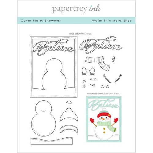 Papertrey Ink - Metal Dies - Cover Plate - Snowman 1 Papertrey Ink - Metal Dies - Cover Plate - Snowman