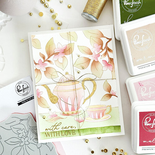 Pinkfresh Studio - Delicate Details Collection - Stencils - Bloom And Brew 3 Pinkfresh Studio - Delicate Details Collection - Stencils - Bloom And Brew