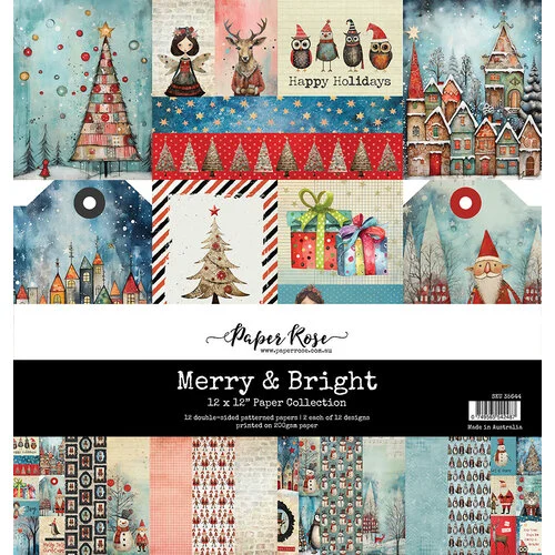 Paper Rose - Merry And Bright Collection - 12 x 12 Paper Pack 1 Paper Rose - Merry And Bright Collection - 12 x 12 Paper Pack