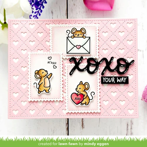 Lawn Fawn - Lawn Cuts - Dies - Valentine Mice 3 Lawn Fawn - Lawn Cuts - Dies - Valentine Mice
