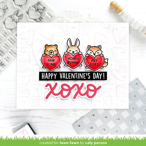Lawn Fawn - Coloring Stencils - Critter Conversation Hearts 3 Lawn Fawn - Coloring Stencils - Critter Conversation Hearts