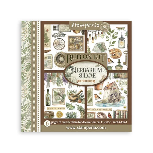 Stamperia - Herbarium Silvae Collection - Rub-On Transfers - Assorted Pack