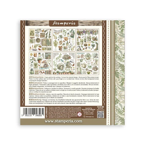 Stamperia - Herbarium Silvae Collection - Rub-On Transfers - Assorted Pack 8 Stamperia - Herbarium Silvae Collection - Rub-On Transfers - Assorted Pack